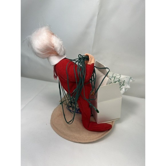 Vtg Annalee 1994 Santa Claus with Box of Tangled Lights #5241 - Lights Up NWT 8” - Picture 3 of 10